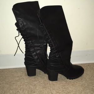 Black tall boots